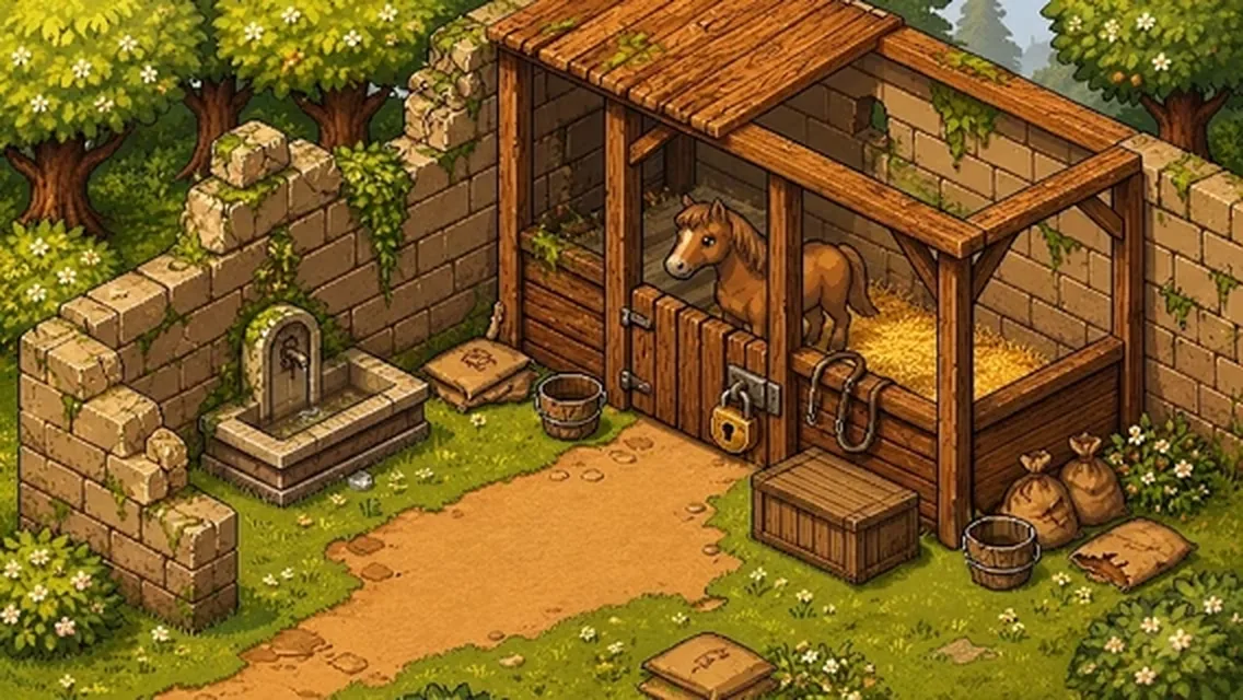 The old stable where Moonhoof is locked in